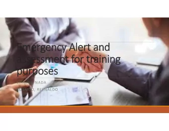 Emergency Alert and  assessment for training  purposes  CHAOUI, NADA  ROSARIO, REYNALDO  Preview