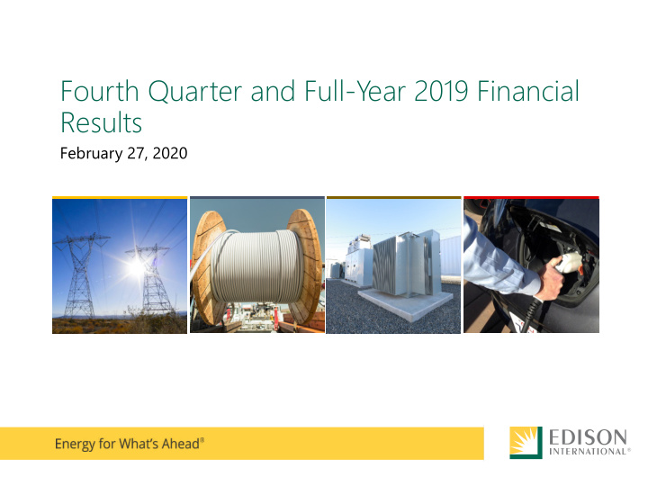 fourth quarter and full year 2019 financial results