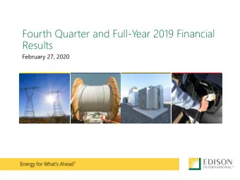 Fourth Quarter and Full-Year 2019 Financial  Results  February 27, 2020  Forward-Looking Statements