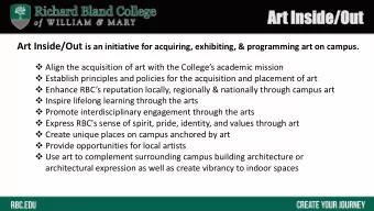 Ar  Art  t Ins  nside/Out  ide/Out Art Inside/Out is an initiative for acquiring, exhibiting, &amp;