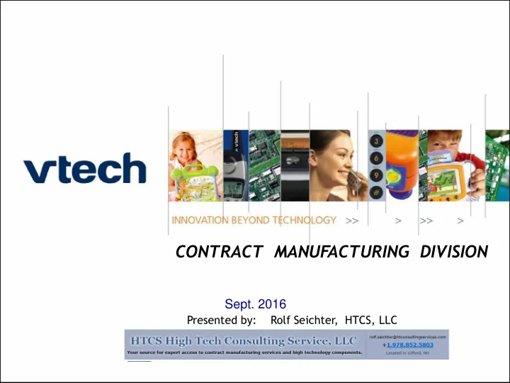 sept 2016 presented by rolf seichter htcs llc 1 about the