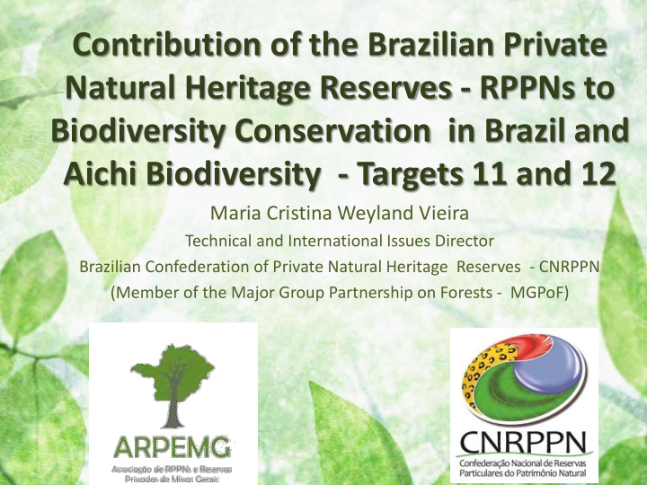 contribution of the brazilian private natural heritage