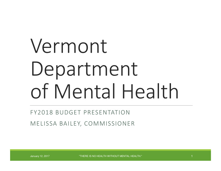 fy2018 budget presentation melissa bailey commissioner