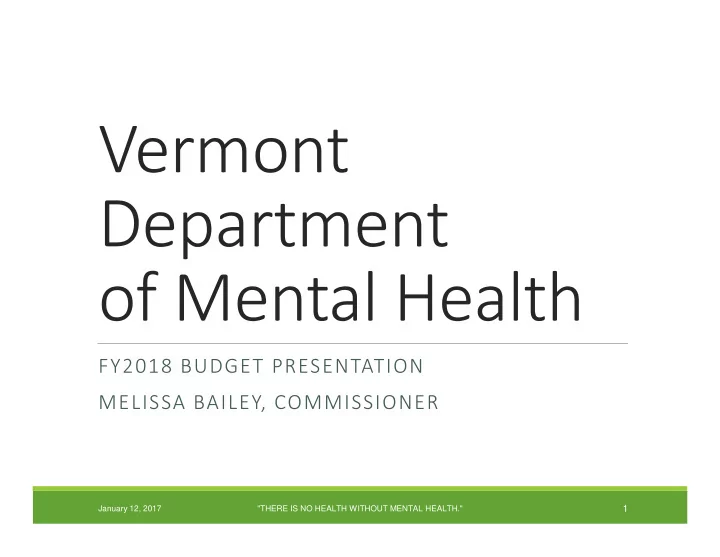 fy2018 budget presentation melissa bailey commissioner
