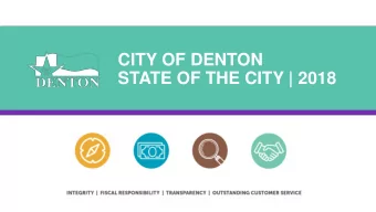 STATE OF THE CITY | 2018  2017  A YEAR OF TRANSITION  Personnel  Processes  Partnerships  Projects