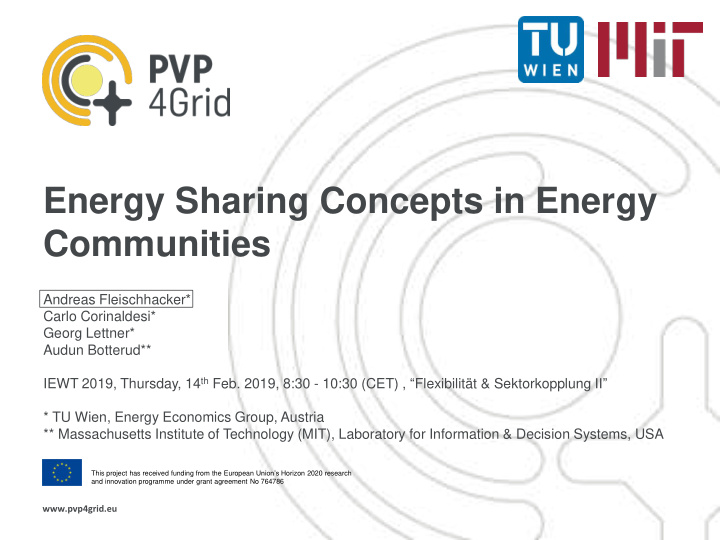 energy sharing concepts in energy communities
