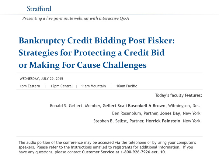 bankruptcy credit bidding post fisker strategies for