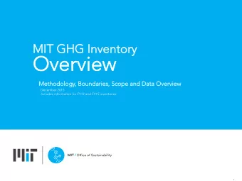 Overview  Overview  generates new and proven ways of responding to  the unprecedented challenges of