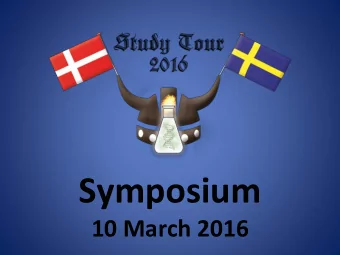 Today's symposium  Talks students  Talk Lianne - (student)life in Denmark  Announcement