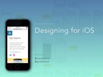 Designing for iOS  @ryankeairns  @gofullstack  Before We Begin  Lets get a couple of things