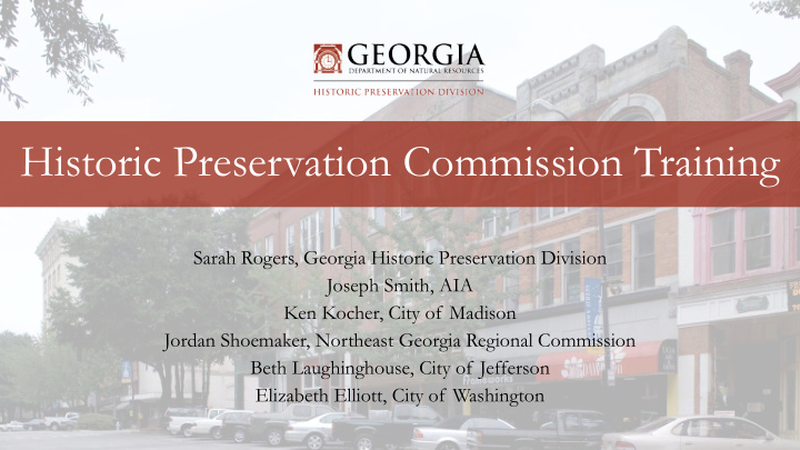 historic preservation commission training