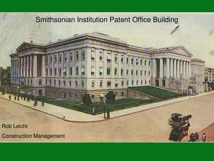 smithsonian institution patent office building
