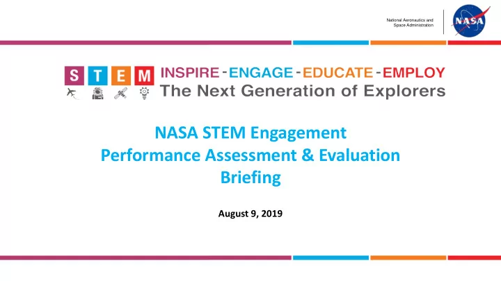 nasa stem engagement performance assessment evaluation