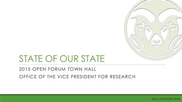 state of our state