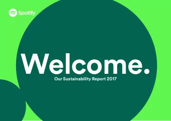 Welcome.  Our Sustainability Report 2017  This Is Spotifz.  02 This Is Spotifz.  03  Spotifz In