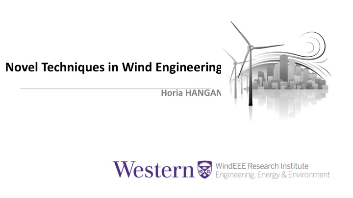 novel techniques in wind engineering