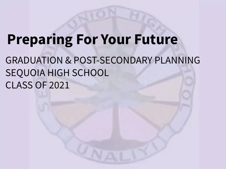 preparing for your future