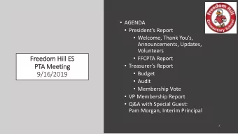 9/16/2019  Audit  Membership Vote  VP Membership Report  Q&amp;A with Special Guest:
