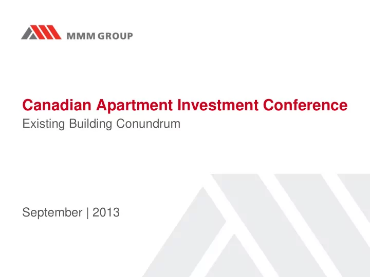 canadian apartment investment conference