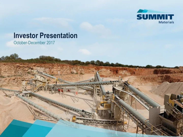 investor presentation