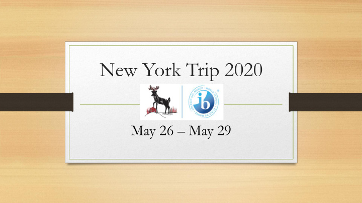 new york trip 2020