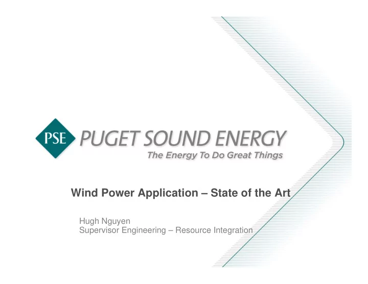 wind power application state of the art