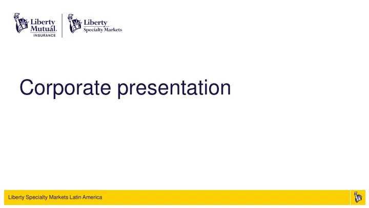 corporate presentation