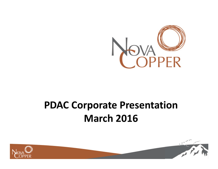 pdac corporate presentation march 2016