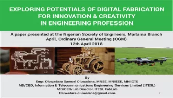 1  INTRODUCTION  INTRODUCTION  Business models in engineering profession experience  continuous