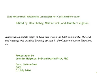 Edited by: Ilan Chabay, Martin Frick, and Jennifer Helgeson  A book which had its origin at Caux