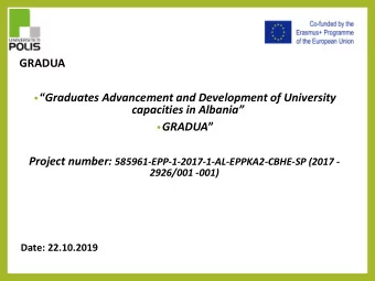 GRADUA   Graduates Advancement and Development of University  capacities in Albania