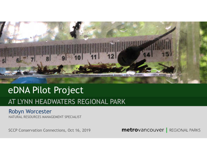 edna pilot project