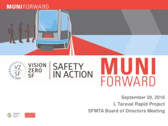 September 20, 2016  L Taraval Rapid Project  SFMTA Board of Directors Meeting  WHY TARAVAL STREET