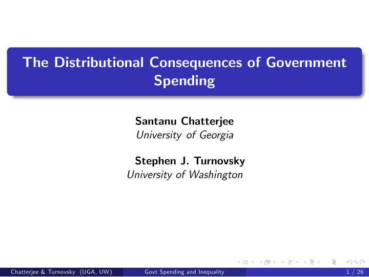the distributional consequences of government spending