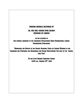 FEA  FEATU  TURE A  E ADD  DDRES  ESS DE  DELIVERE  IVERED BY  D BY  DR.  . THE HON.  E HON. ES