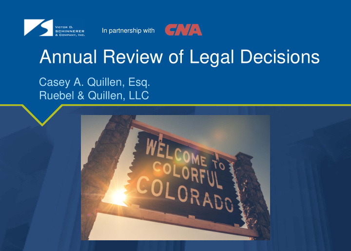 annual review of legal decisions