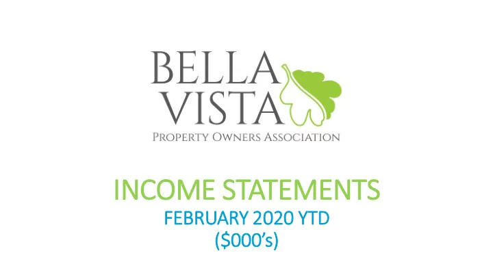 in income statements