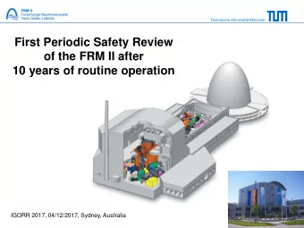 of the FRM II after  10 years of routine operation  IGORR 2017, 04/12/2017, Sydney, Australia
