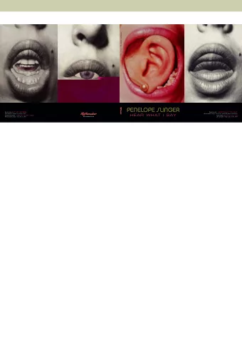 PENELOPE SLINGER B ACK COVER : EAT MY WORDS F RONT COVER : I HEAR WHAT YOU SAY  photographic