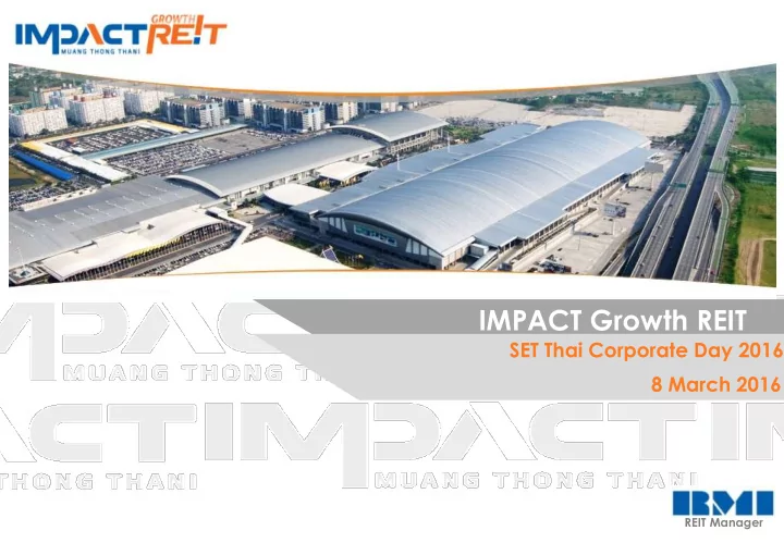 impact growth reit