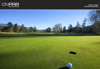 ONPAR  Unique Target  Market Advertising  golf advertising  ONPAR  Unique Target  Market