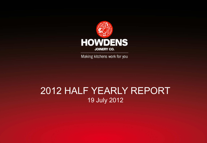 2012 half ye arly report