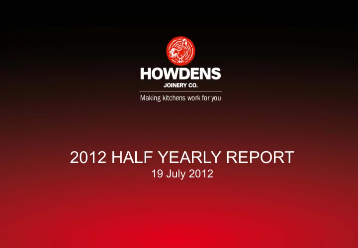 2012 half ye arly report
