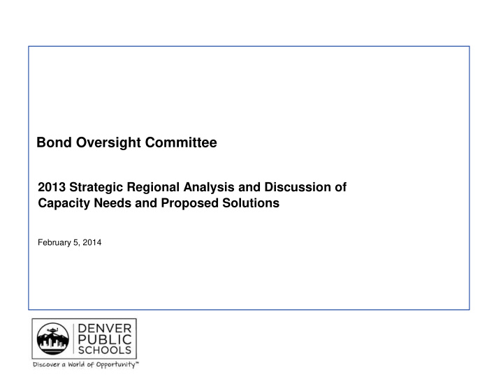 bond oversight committee