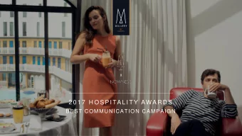 PR ESEN TATION  TITLE ON  ON E LIN E ON LY  X  2 0 1 7  H O S P I TA L I T Y AWA R D S  BEST