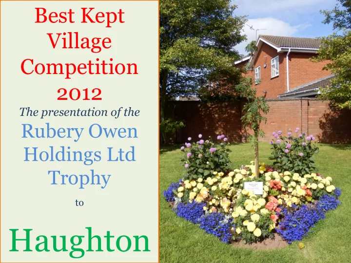haughton the presentation ceremony for haughton s