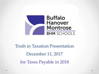 Truth in Taxation Presentation  December 11, 2017  for Taxes Payable in 2018  Truth in Taxation Law