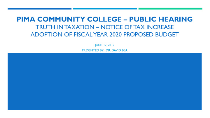 pima community college public hearing