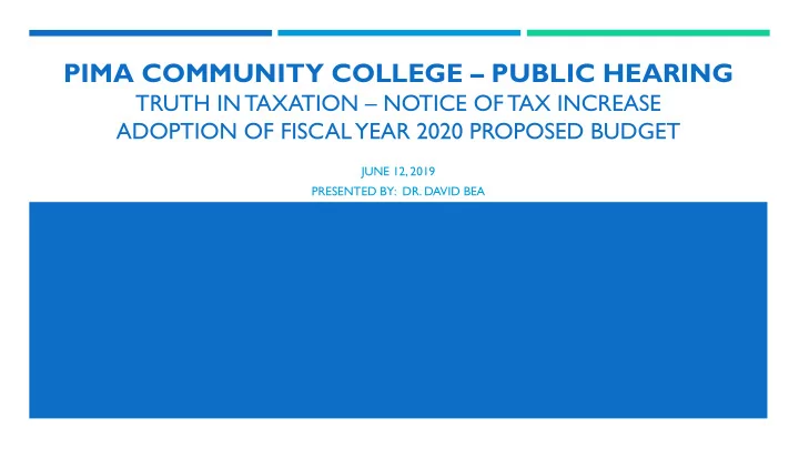 pima community college public hearing
