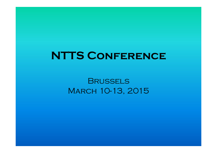 ntts conference